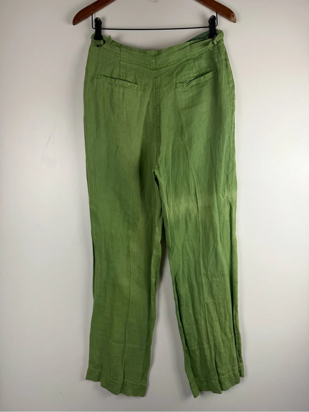 Sundance Oaklee Easy linen wide leg pants size Sz 8 NEW Green Beach Resort
